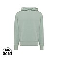 Unisex mikina s kapucí Iqoniq Yoho relaxed fit, velikost XXS, jemná zelená