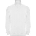 Unisex mikina se čtvrtkovým zipem, ROLY ANETO, bílá, vel. S