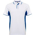 Unisex polokošile Roly Montmelo, bílá/královská modrá, velikost S