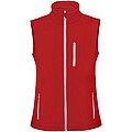 Unisex softshellová vesta, ROLY NEVADA, červená, vel. S