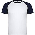 Unisex tričko Roly Indianapolis, bílá/námořní modrá, velikost S
