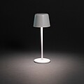 USB dobíjecí stolní lampa z RCS recyklovaného plastu, bílá