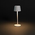 USB dobíjecí stolní lampa z RCS recyklovaného plastu, bílá