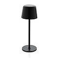 USB dobíjecí stolní lampa z RCS recyklovaného plastu, černá