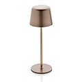 USB dobíjecí stolní lampa z RCS recyklovaného plastu, měděná