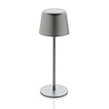 USB dobíjecí stolní lampa z RCS recyklovaného plastu, stříbrná