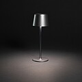 USB dobíjecí stolní lampa z RCS recyklovaného plastu, stříbrná