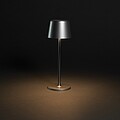 USB dobíjecí stolní lampa z RCS recyklovaného plastu, stříbrná