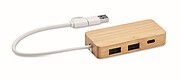 USB rozbočovač s bambusovým povrchem