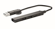 USB rozbočovač se 4 porty, černá
