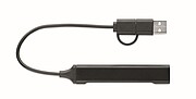 USB rozbočovač se 4 porty, černá