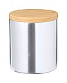 Vanilková vonná svíčka s bambusovým víčkem, stříbrná