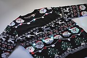 Vánoční svetr s LED, L/XL, černá