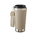 VITERBO Dvoustěnný termohrnek z recyklované nerezové oceli, 500 ml, béžová