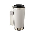 VITERBO Dvoustěnný termohrnek z recyklované nerezové oceli, 500 ml, bílá