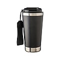 VITERBO Dvoustěnný termohrnek z recyklované nerezové oceli, 500 ml, černá