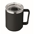 ZAFER Dvoustěnný termohrnek z nerezové oceli, 400 ml, černá
