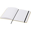 Zápisník z recyklované lepenky formátu A5 s pevnou obálkou, černá