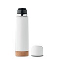ZEHRA Dvoustěnná termoska z recyklované nerezové oceli, 500 ml, bílá