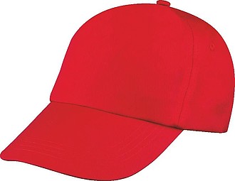 5 panelová kšiltovka,červená - reklamní čepice