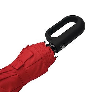 Automatický větruodolný kapesní deštník, červená