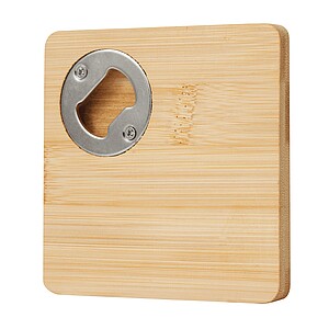 Bambusový podtácek s otvírákem, hnědá - reklamní ubrusy