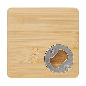 Bambusový podtácek s otvírákem, hnědá