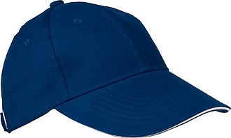 Baseballová kšiltovka z bavlny, neobsahuje AZO, nám. Modrá - reklamní kšiltovky