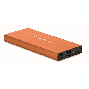 BRAHMA Hliníková powerbanka s kapacitou 10 000 mAh, oranžová