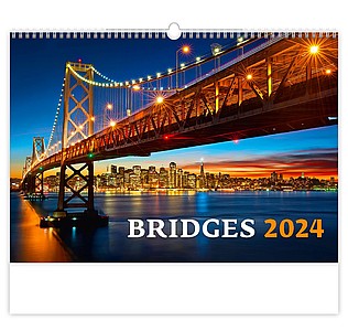 Bridges 2024, nástěnný kalendář, prodloužená záda