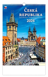 Česká republika 2024, nástěnný kalendář, prodloužená záda