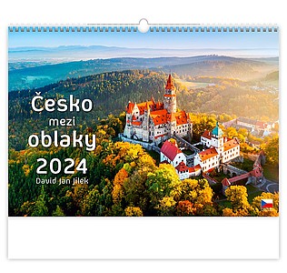 Česko mezi oblaky 2024, nástěnný kalendář, prodloužená záda