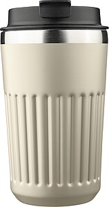 Cestovní hrnek z recyklované nerezové oceli, 400 ml, béžová