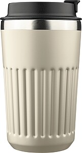 Cestovní hrnek z recyklované nerezové oceli, 400 ml, béžová