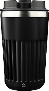 Cestovní hrnek z recyklované nerezové oceli, 400 ml, černá
