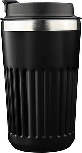 Cestovní hrnek z recyklované nerezové oceli, 400 ml, černá