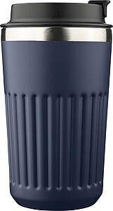 Cestovní hrnek z recyklované nerezové oceli, 400 ml, modrá