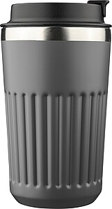 Cestovní hrnek z recyklované nerezové oceli, 400 ml, šedá