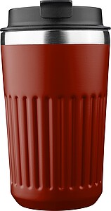 Cestovní hrnek z recyklované nerezové oceli, 400 ml, vínová