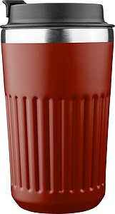 Cestovní hrnek z recyklované nerezové oceli, 400 ml, vínová