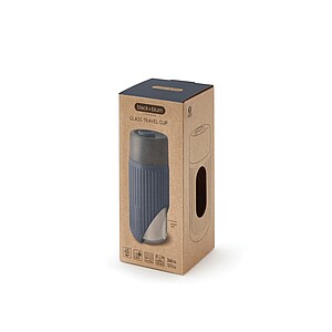 Cestovní skleněný hrnek 340 ml, šedá
