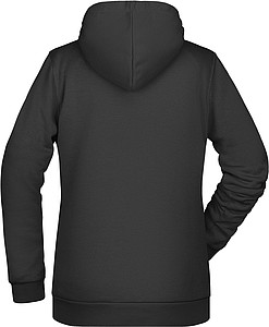 Dámská mikina s kapucí James Nicholson sweat hoodie women, černá, vel. S