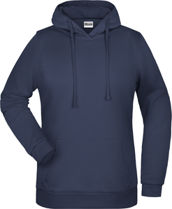Dámská mikina s kapucí James Nicholson sweat hoodie women, námořní modrá, vel. S
