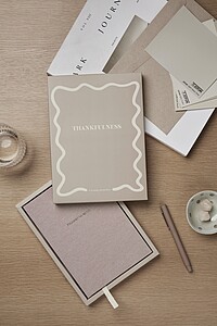 Deníkový zápisník z GRS recyklovaného papíru, krémová