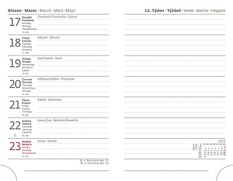 Diář týdenní kapesní Vario - Lime s gumičkou