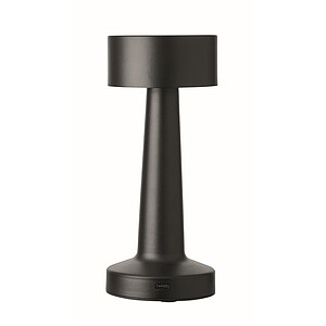 Dobíjecí kovová stolní lampa, černá