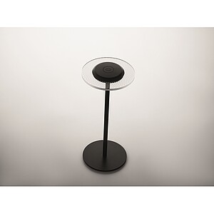 Dobíjecí kovová stolní lampa, černá