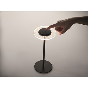 Dobíjecí kovová stolní lampa, černá