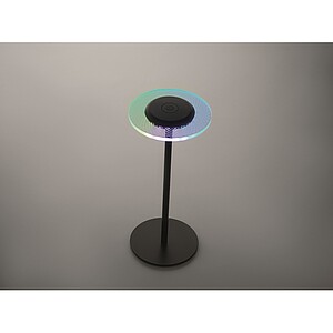 Dobíjecí kovová stolní lampa, černá