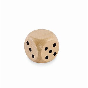 Dřevěná kostka 3 cm, béžová - reklamní předměty